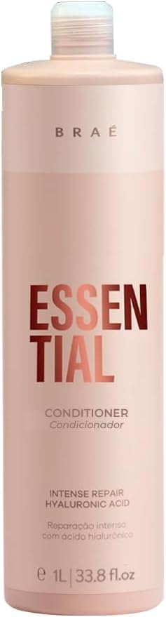 Kit Braé Essential Duo 1L - Shampoo e Condicionador - Hidratação Profunda - Efeito Salão e Brilho Intenso - Cabelos Macios e Cheirosos