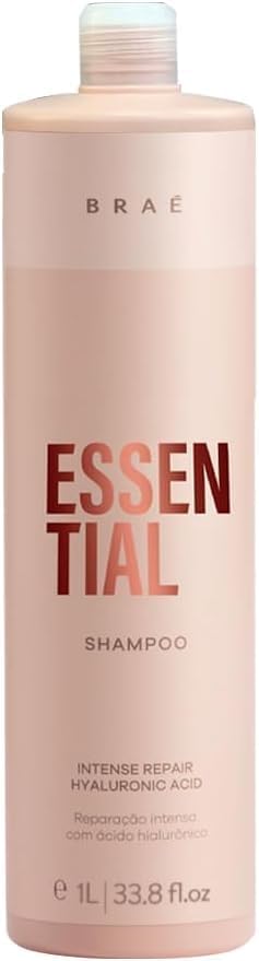 Kit Braé Essential Duo 1L - Shampoo e Condicionador - Hidratação Profunda - Efeito Salão e Brilho Intenso - Cabelos Macios e Cheirosos