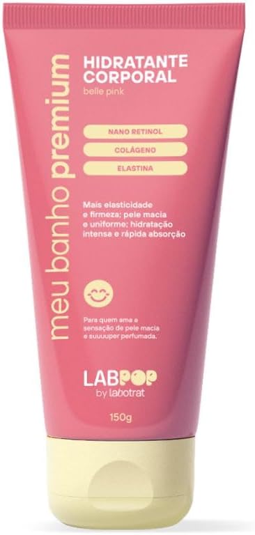 Kit Cuidados Completo Belle Pink - Meu Banho Premium - Esfoliante, Hidratante, Body Splash e Gel de Banho - Limpeza, Hidratação e Perfume com Nano Retinol e Colágeno