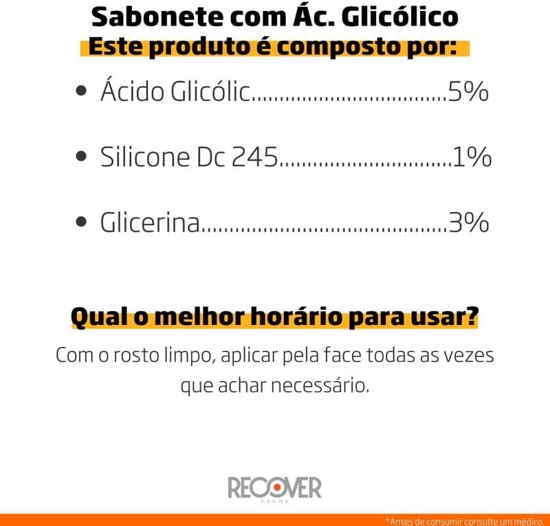 Kit Skincare Anti-Aging: Sérum Peles Maduras + Creme Vitamina C com Ácido Hialurônico + Sabonete com Ácido Glicólico + Protetor solar Anti-aging - Recover Farma