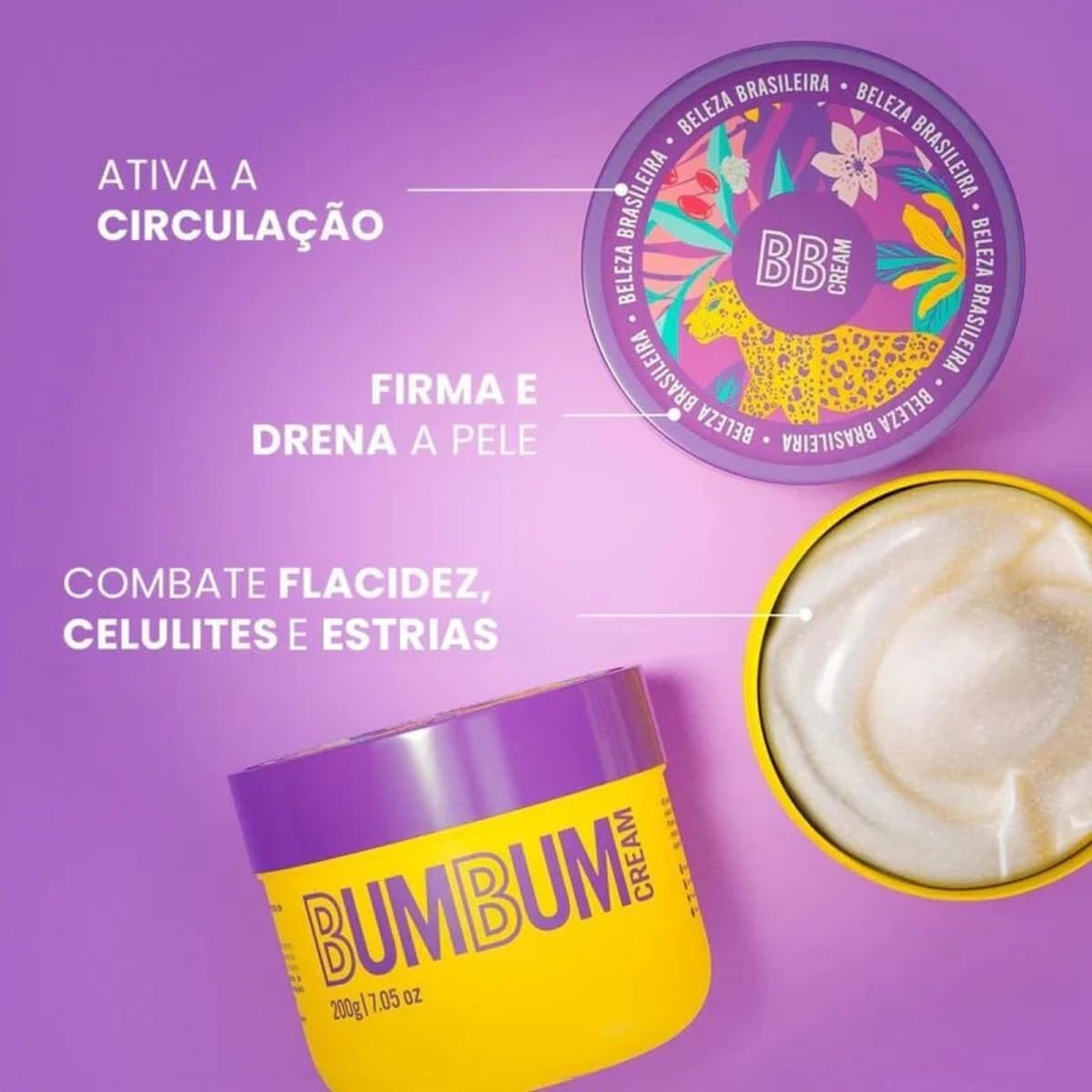 Kit Bumbum Cream e Esfrega, Cuidado Corporal, Creme Antiscelulite e Esfoliante Corporal, 200g Cada, 2 x 200g, combo, do mercado, Beleza Brasileira.