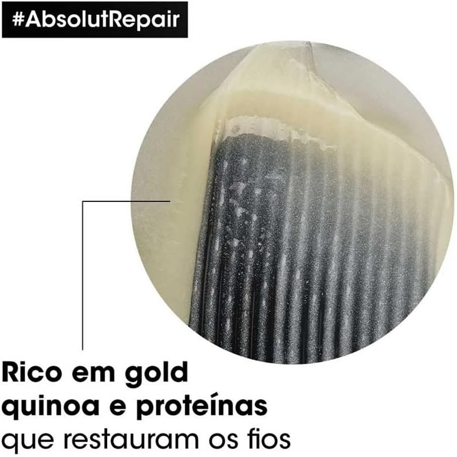 Kit Shampoo e Condicionador Loreal Professionnel Absolut Repair Gold Quinoa + Protein Pequeno