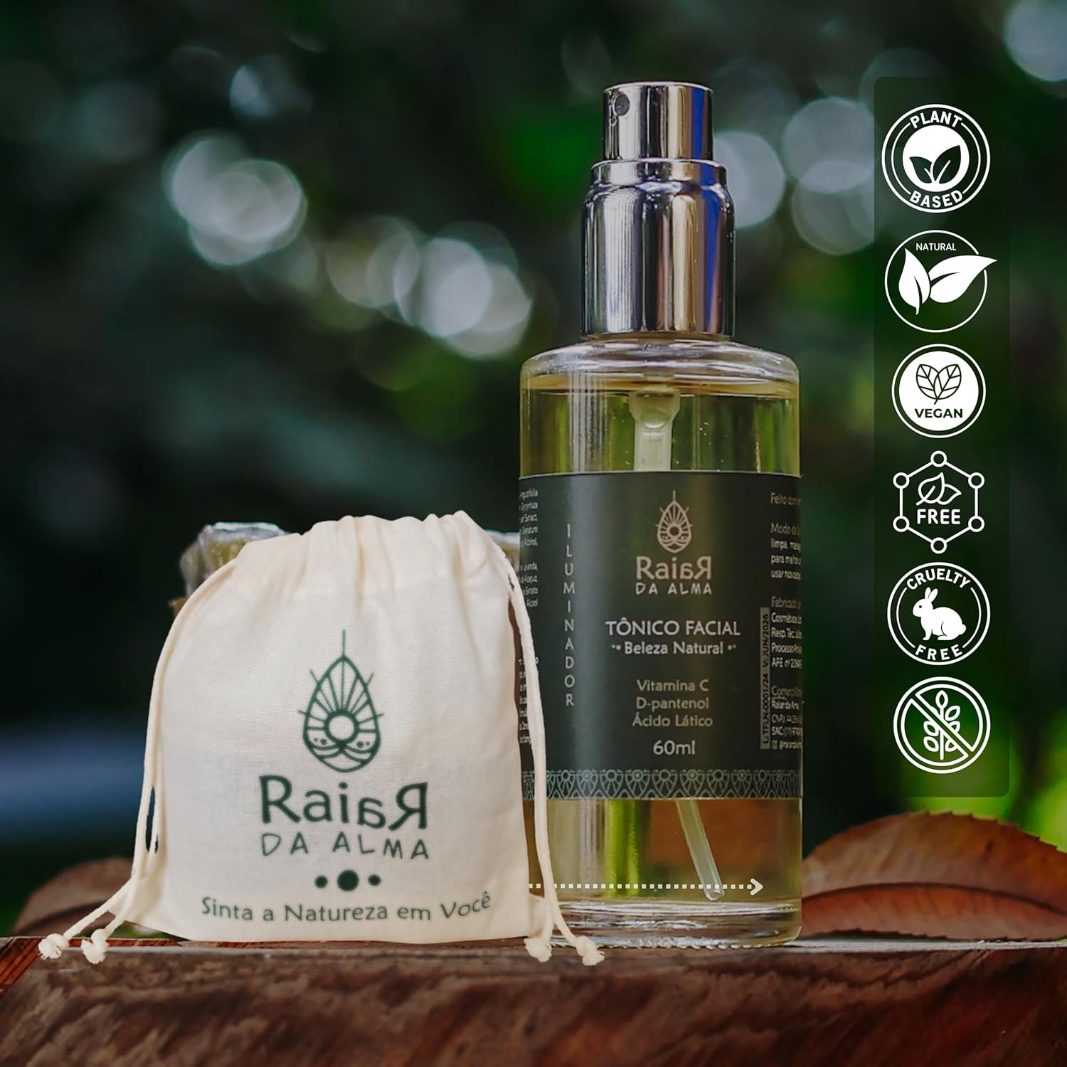 Kit Skincare Limpeza Revitalização Equilíbrio – Balm Demaquilante, Sabonete Iluminador, Tônico com Vitamina C, Ácido Lático, Alcaçuz Romã Natural Vegano Raiar da Alma