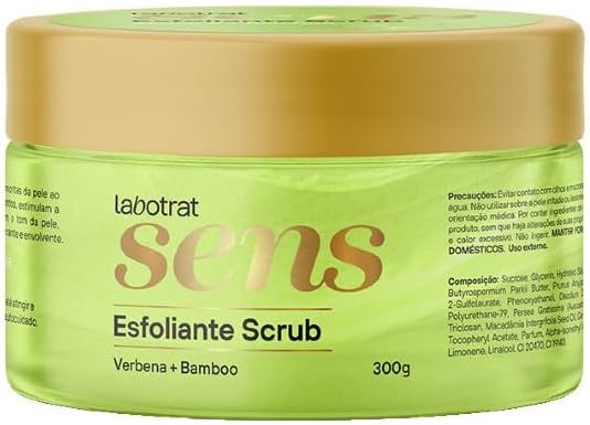 Labotrat Sens Kit Tratamento Corporal Verbena e Bamboo, Hidratante 200g, Body Splash 230ml, Gel de Banho 230ml, Esfoliante 300g, 4 Produtos