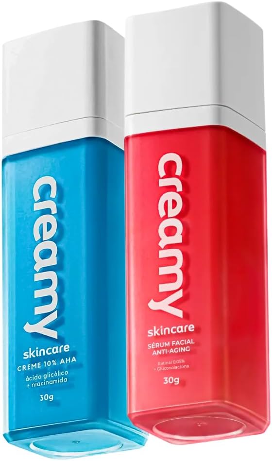 Kit Creamy Skincare Ácido Glicólico e Retinal Sérum Anti-Aging (2 produtos)