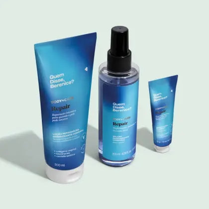 Combo Repair: Creme de Mãos 30g + Loção Corporal 200ml + Body Splash 200ml - Cuidados para pele