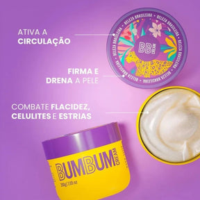 Kit Bumbum Cream e Esfrega, Cuidado Corporal, Creme Antiscelulite e Esfoliante Corporal, 200g Cada, 2 x 200g, combo, do mercado, Beleza Brasileira.