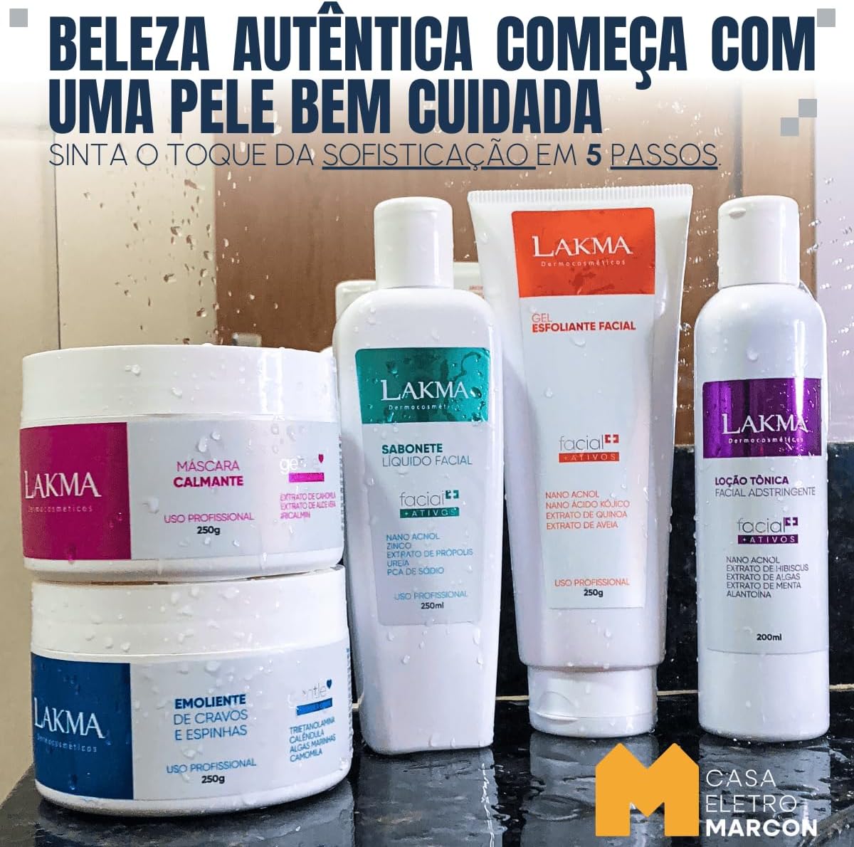 Kit Limpeza de Pele Lakma (5 itens)
