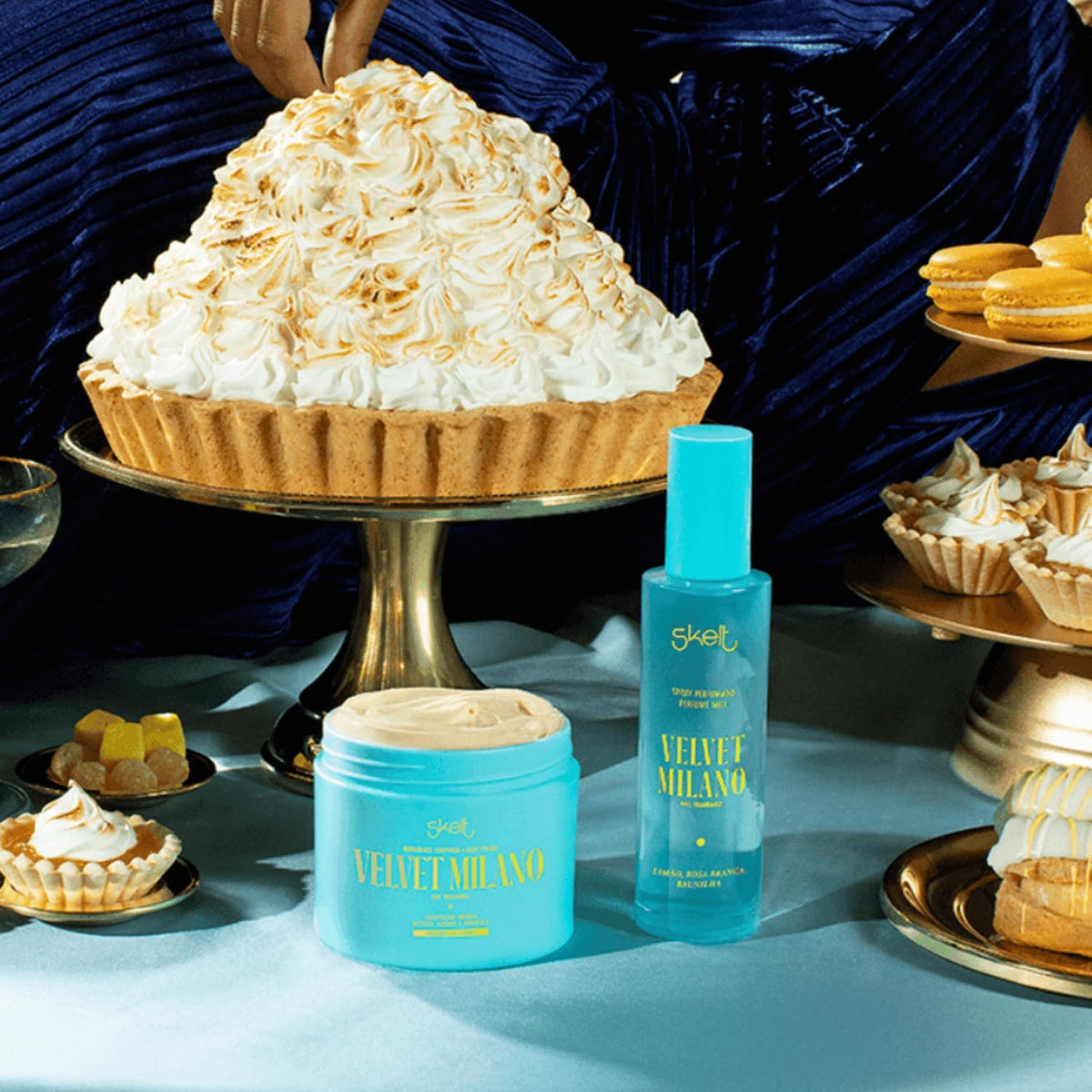 Kit Velvet Milano Creme Corporal e Perfume Mist Body Splash Skelt