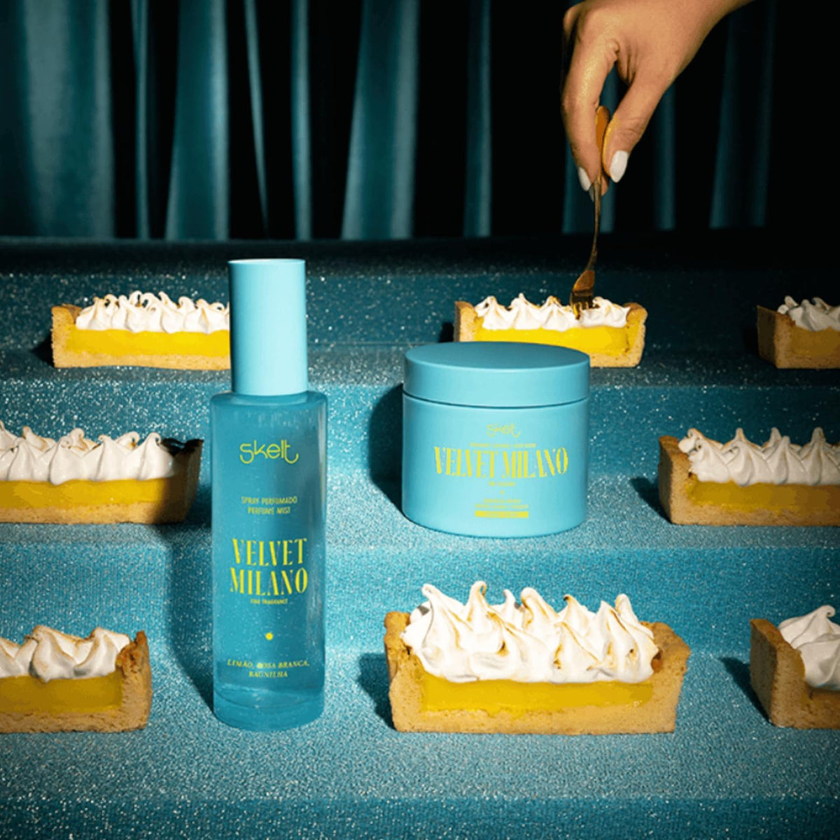 Kit Velvet Milano Creme Corporal e Perfume Mist Body Splash Skelt